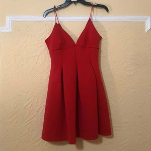 Red Missguided Spaghetti Strap Dress